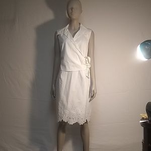 Womens White Jones New York Dress Size 14